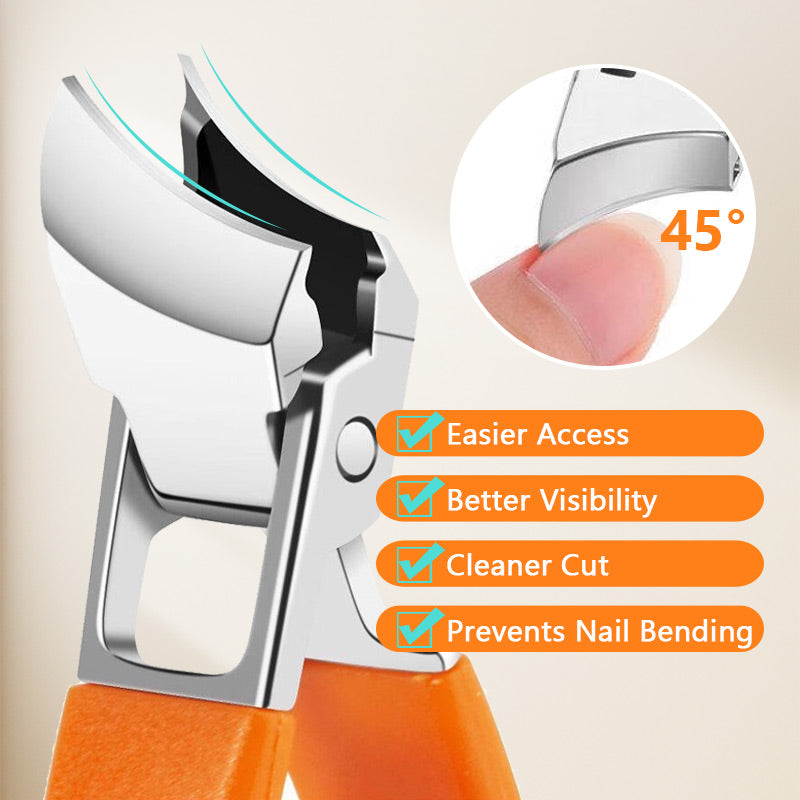 🔥HOT SALE🔥Wide Jaw Opening Anti-Splash Slanted Nail Clipper