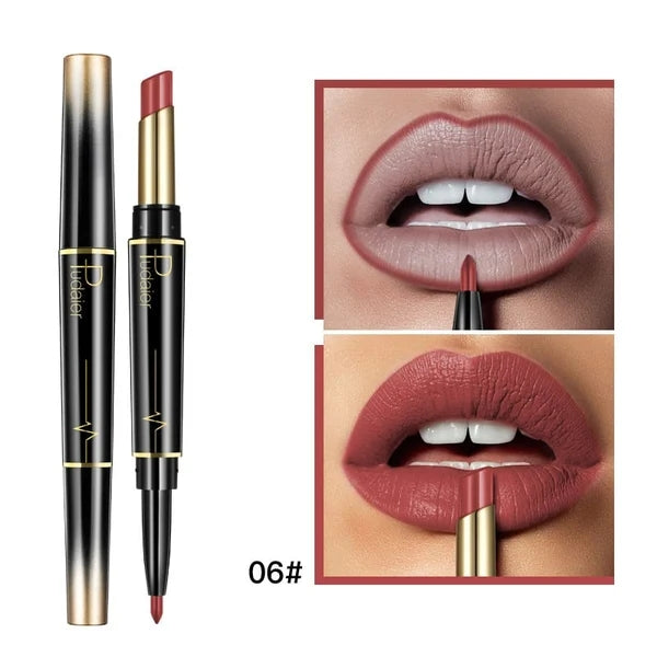 👄Hot Promotion 49% Off👄16 Color Long Lasting Lipstick Lipstick + Lip Liner Combo