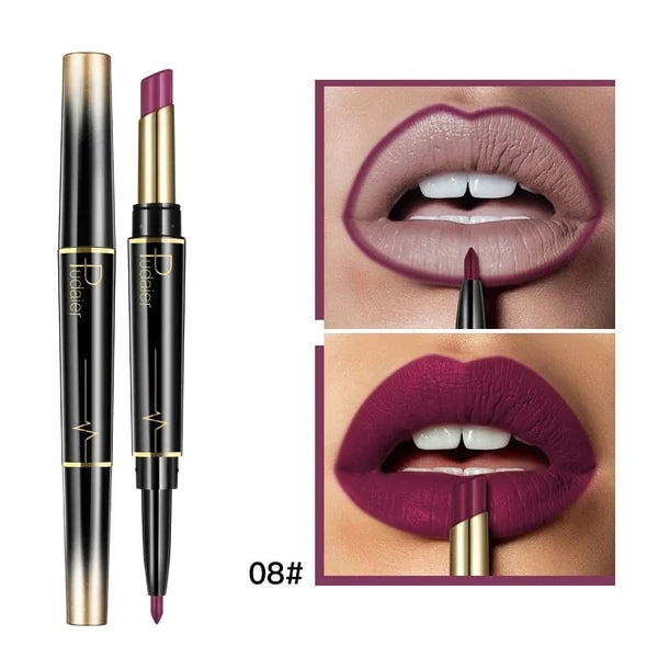 👄Hot Promotion 49% Off👄16 Color Long Lasting Lipstick Lipstick + Lip Liner Combo