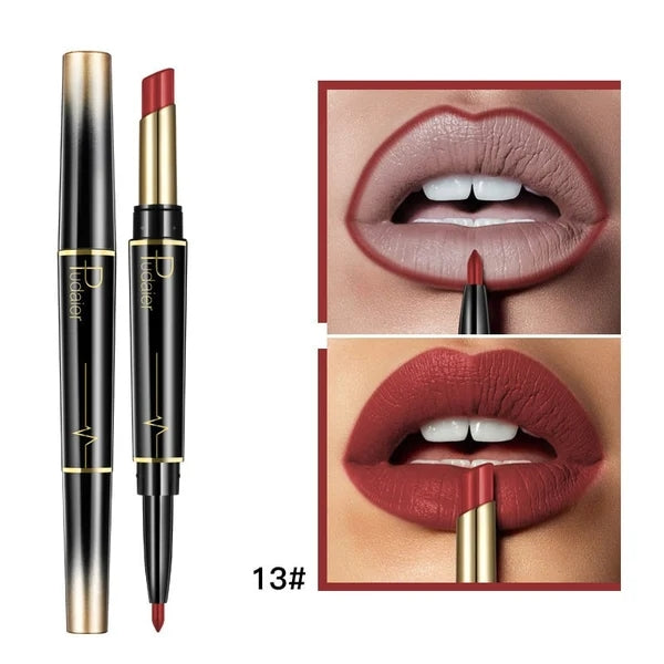 👄Hot Promotion 49% Off👄16 Color Long Lasting Lipstick Lipstick + Lip Liner Combo