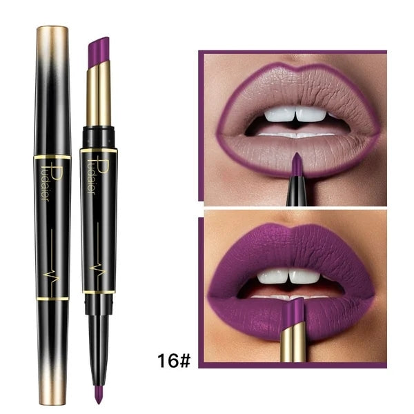 👄Hot Promotion 49% Off👄16 Color Long Lasting Lipstick Lipstick + Lip Liner Combo