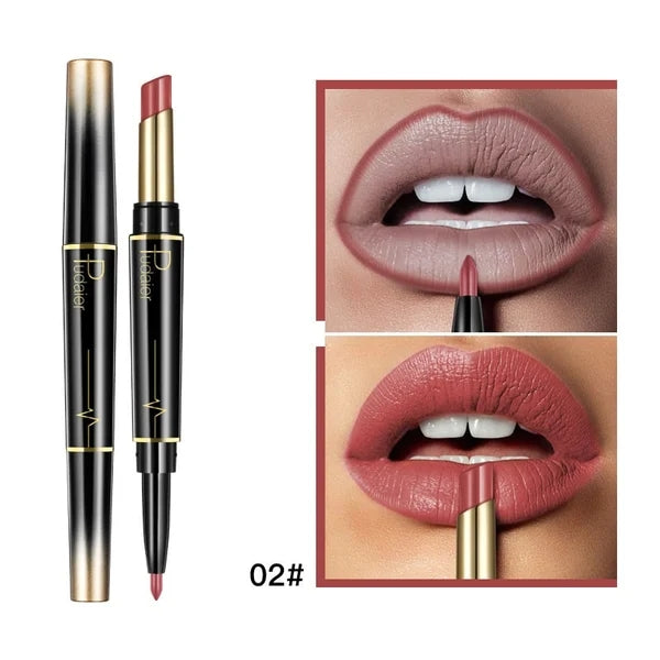 👄Hot Promotion 49% Off👄16 Color Long Lasting Lipstick Lipstick + Lip Liner Combo