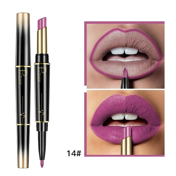 👄Hot Promotion 49% Off👄16 Color Long Lasting Lipstick Lipstick + Lip Liner Combo