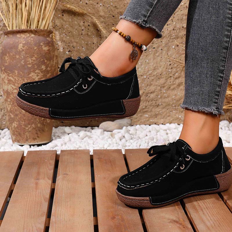 🔥 LAST DAY PROMOTION - 50%OFF 🔥Women's Casual Elevated Platform Lace-Up Loafers