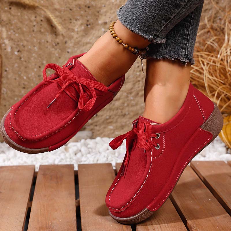 🔥 LAST DAY PROMOTION - 50%OFF 🔥Women's Casual Elevated Platform Lace-Up Loafers