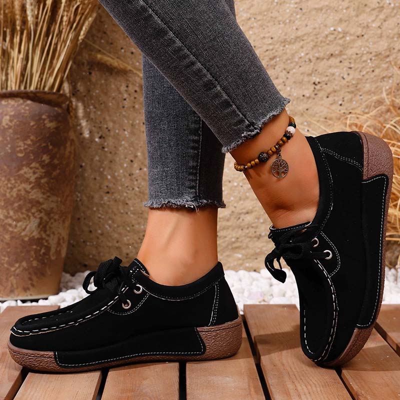 🔥 LAST DAY PROMOTION - 50%OFF 🔥Women's Casual Elevated Platform Lace-Up Loafers