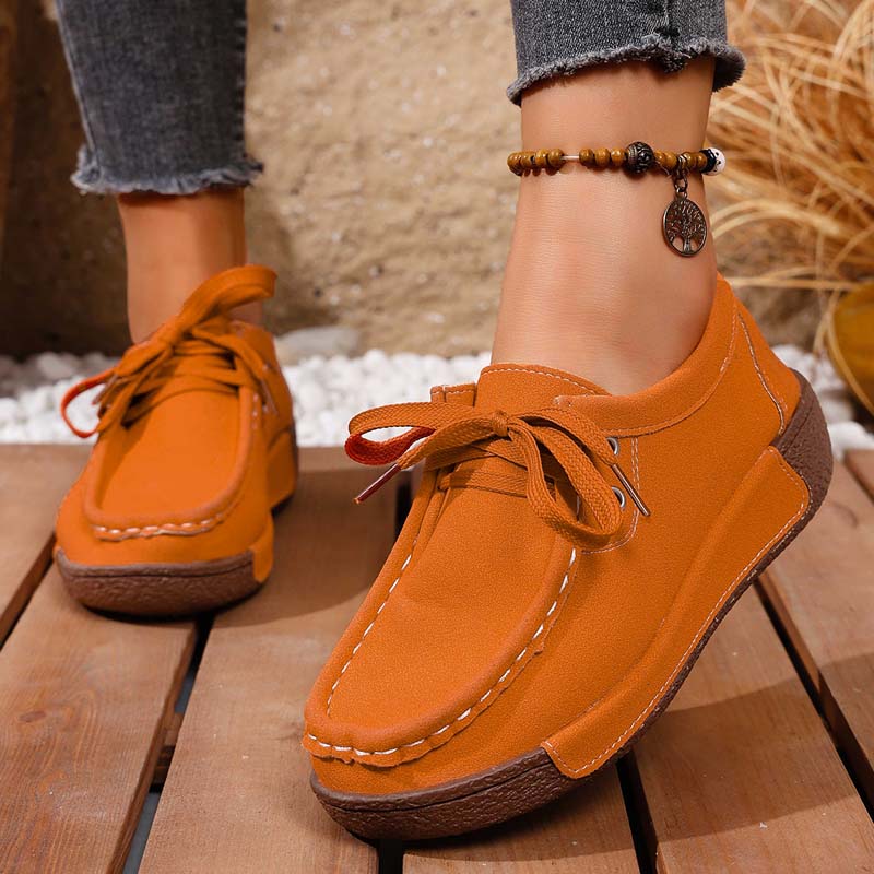 🔥 LAST DAY PROMOTION - 50%OFF 🔥Women's Casual Elevated Platform Lace-Up Loafers