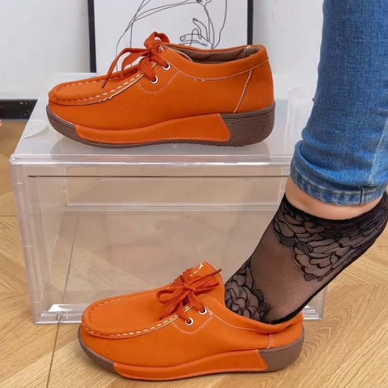 🔥 LAST DAY PROMOTION - 50%OFF 🔥Women's Casual Elevated Platform Lace-Up Loafers