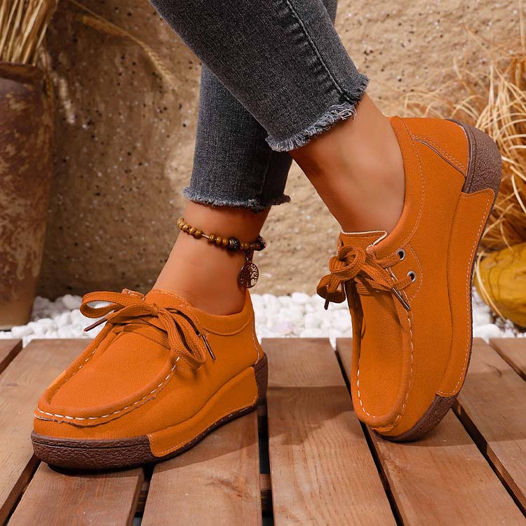 🔥 LAST DAY PROMOTION - 50%OFF 🔥Women's Casual Elevated Platform Lace-Up Loafers