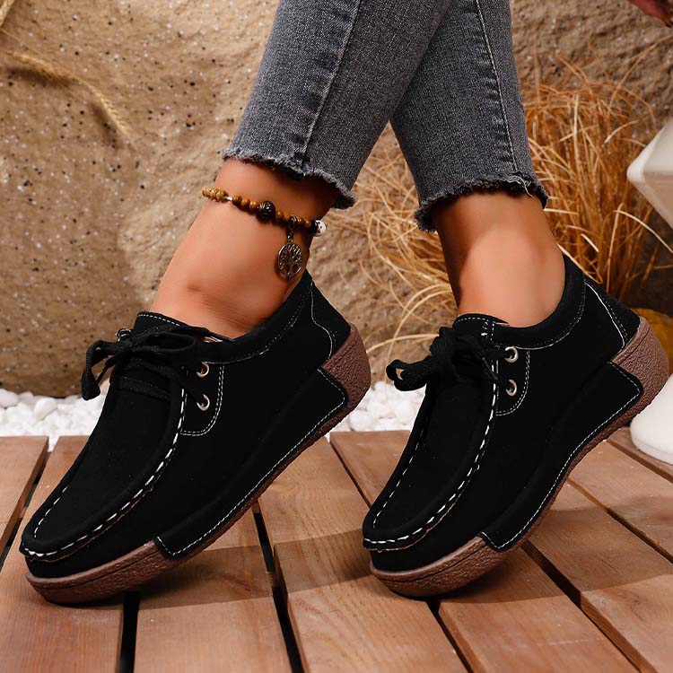 🔥 LAST DAY PROMOTION - 50%OFF 🔥Women's Casual Elevated Platform Lace-Up Loafers