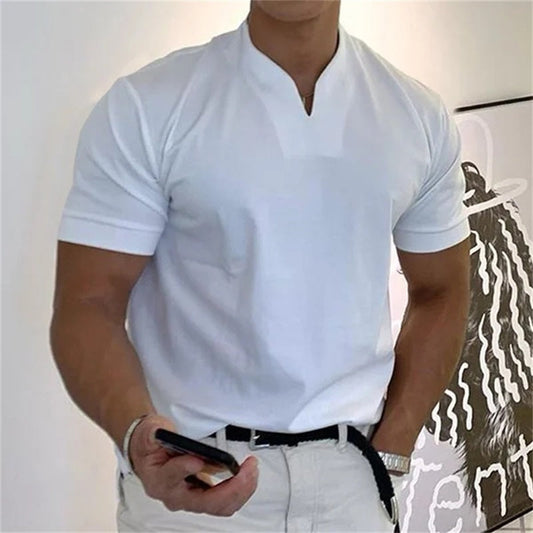 ⏰ Now only 56% off! 💎 Men Gentlemans Business Short Sleeve Fitness T-shirt