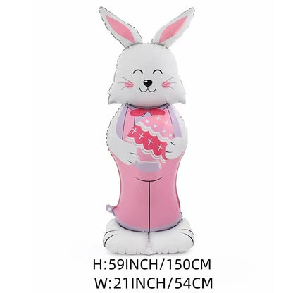 🎁Πασχαλινές εκπτώσεις Early Bird🐰Giant 3D Standing Bunny Balloon Αυτοφερόμενο εορταστικό κέφι