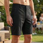 Calções de golfe casuais para homem elásticos e de secagem rápida