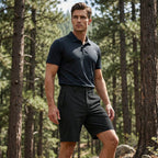Calções de golfe casuais para homem elásticos e de secagem rápida