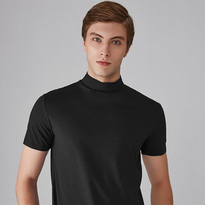 👕🔝 Slim Fit Stand-up Collar T-shirt για άνδρες – Εφαρμοσμένο, άνετο και μοντέρνο στυλ 🎁