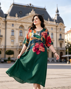 👗Vestidos florais elegantes para mulheres plus size