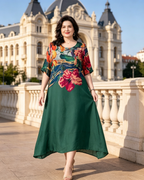 👗Vestidos florais elegantes para mulheres plus size