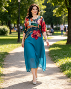 👗Vestidos florais elegantes para mulheres plus size