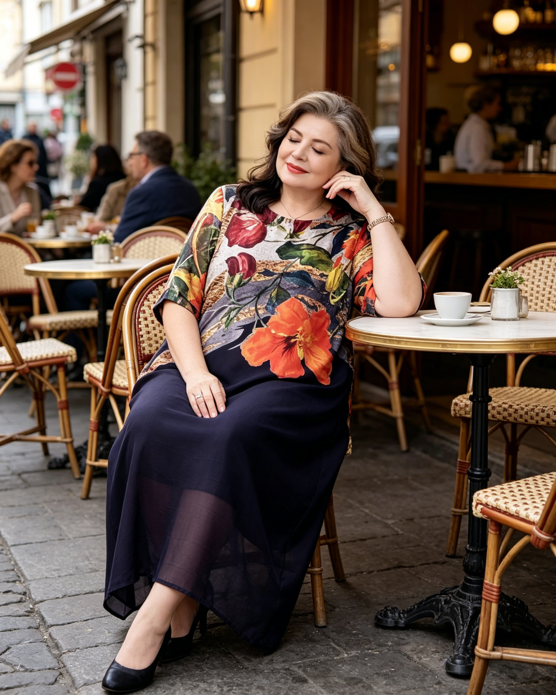 👗Vestidos florais elegantes para mulheres plus size