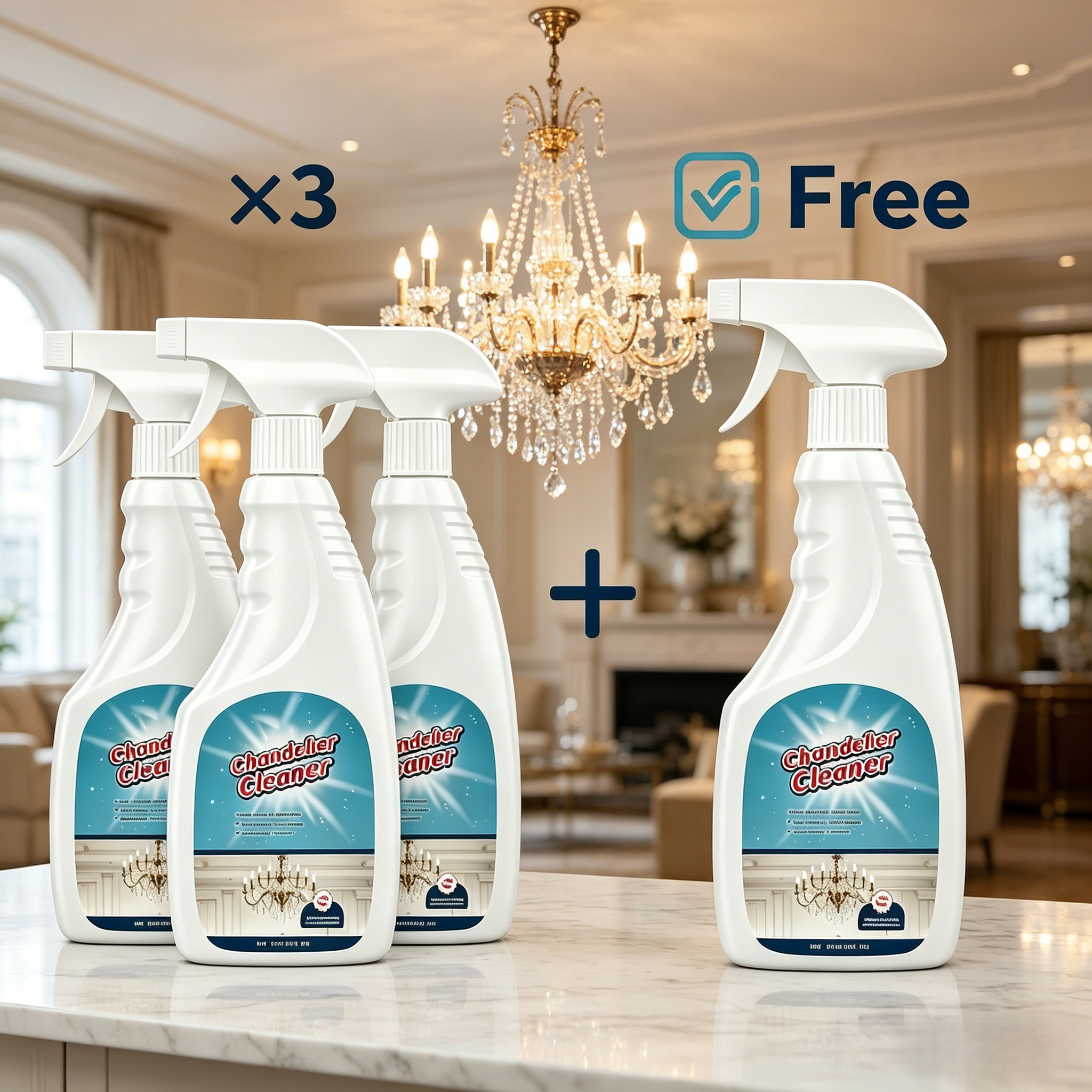 Spray para limpeza e manutenção de lustres