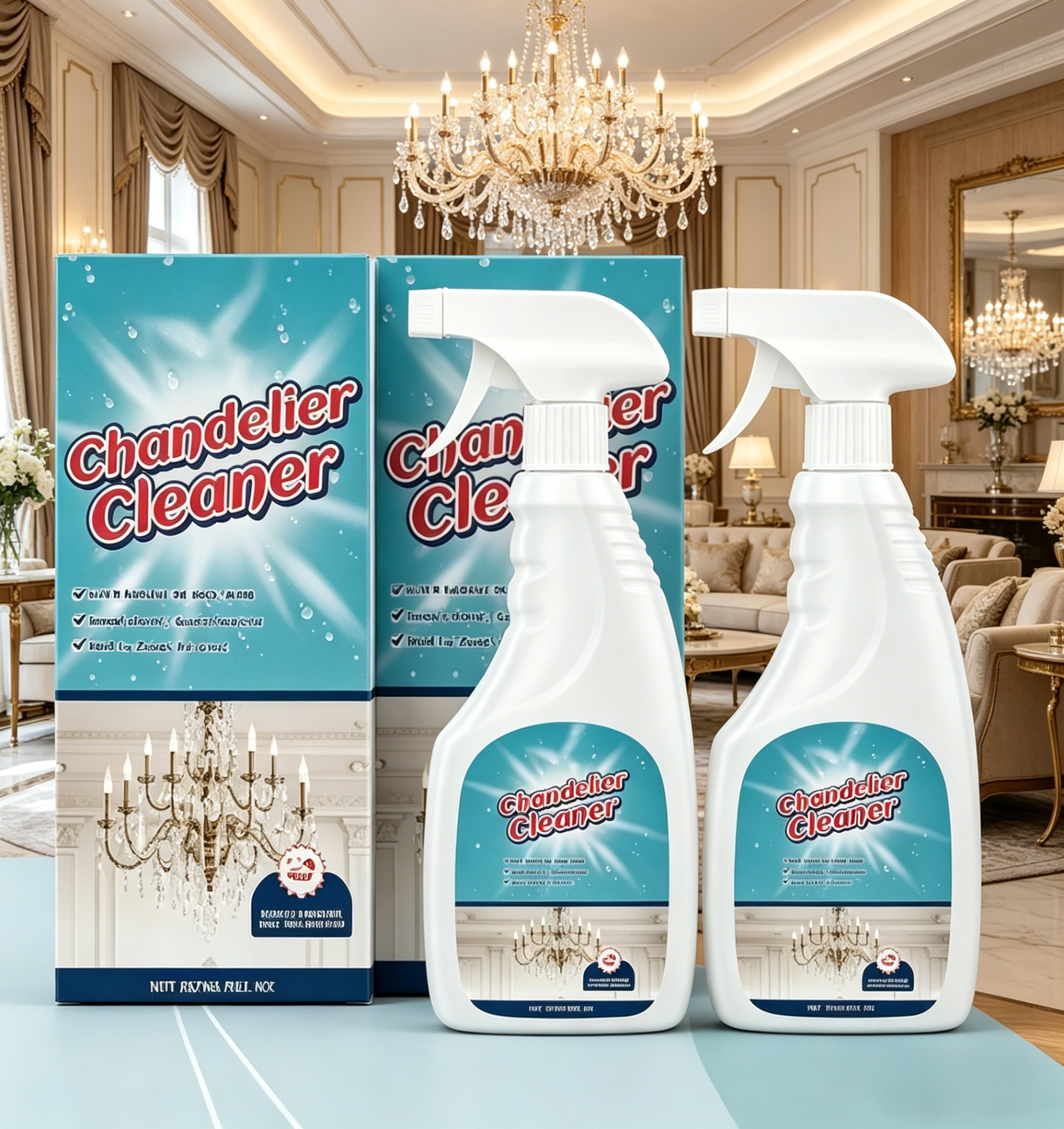 Spray para limpeza e manutenção de lustres