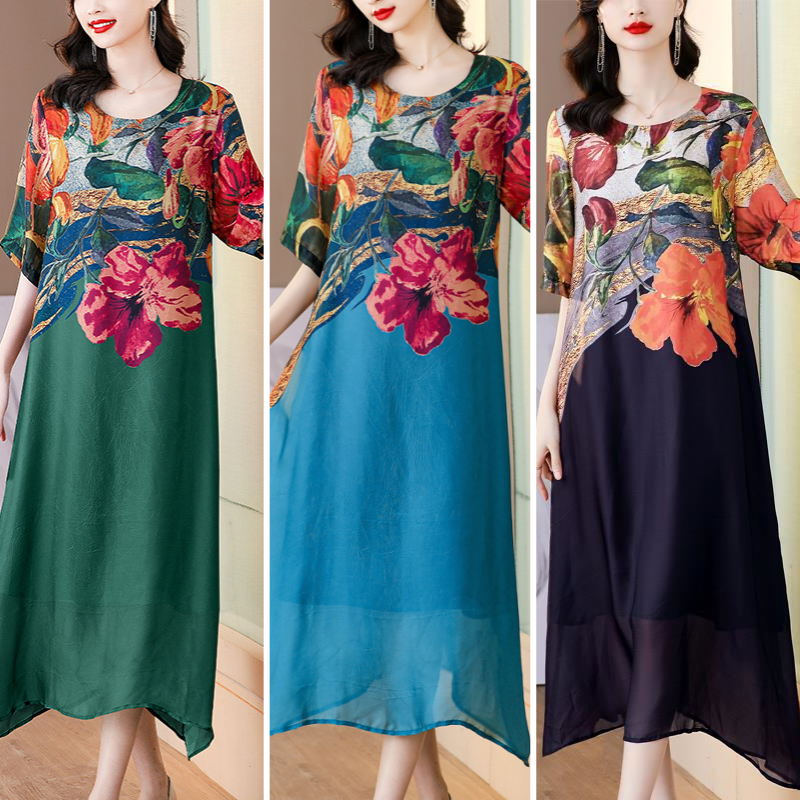 👗Vestidos florais elegantes para mulheres plus size