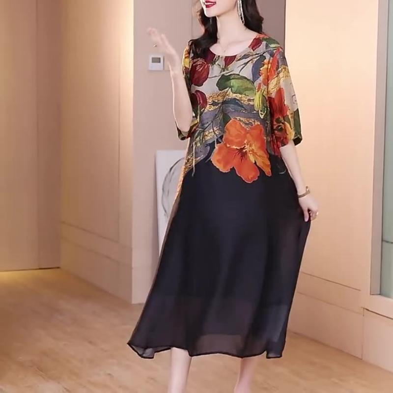 👗Vestidos florais elegantes para mulheres plus size