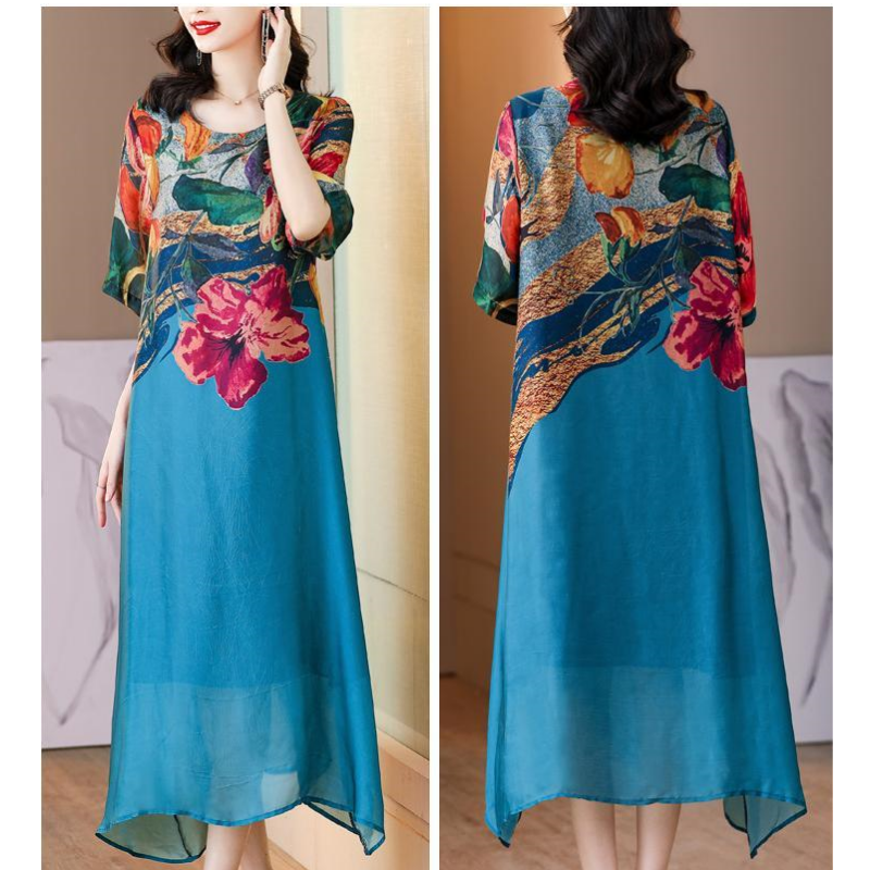 👗Vestidos florais elegantes para mulheres plus size