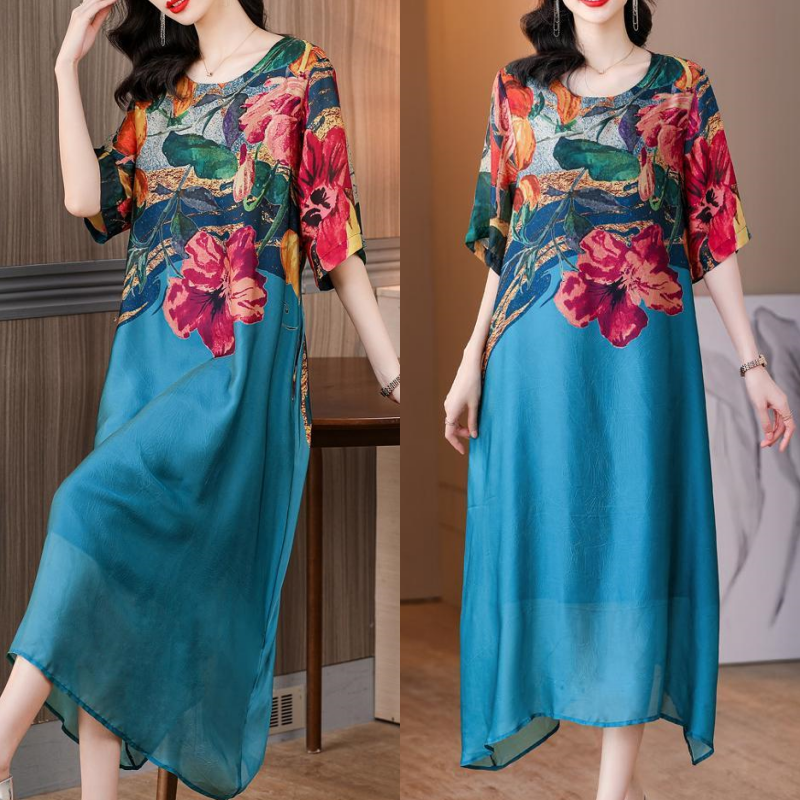 👗Vestidos florais elegantes para mulheres plus size