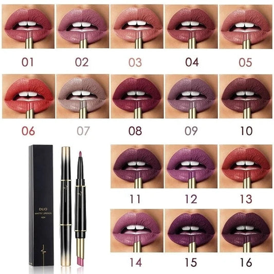 👄Hot Promotion 49% Off👄16 Color Long Lasting Lipstick Lipstick + Lip Liner Combo