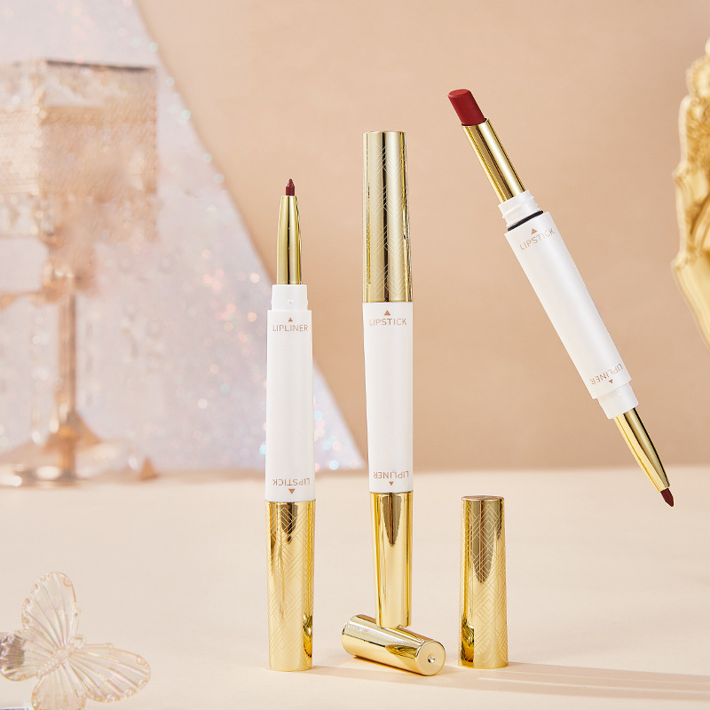 2-In-1 Long Lasting Double Head Lipstick ＆ Lipliner
