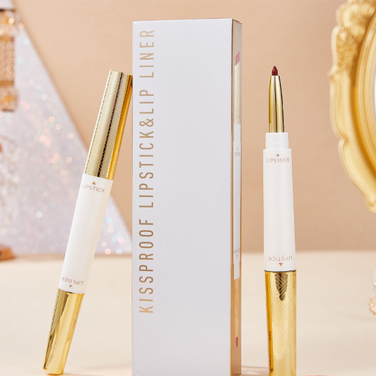 2-In-1 Long Lasting Double Head Lipstick ＆ Lipliner