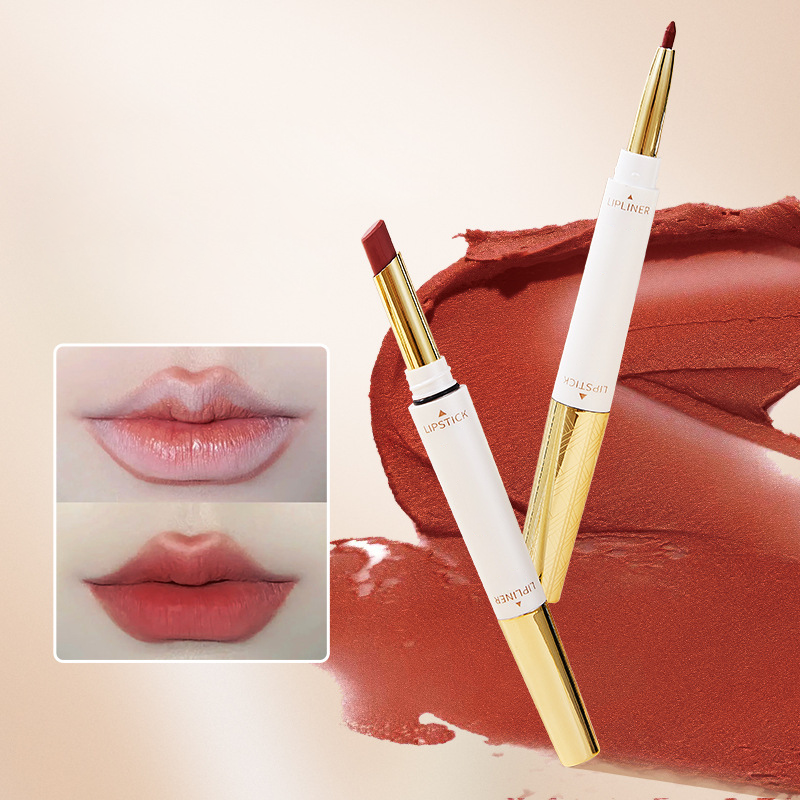 2-In-1 Long Lasting Double Head Lipstick ＆ Lipliner
