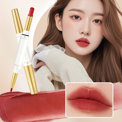 2-In-1 Long Lasting Double Head Lipstick ＆ Lipliner