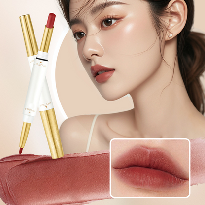 2-In-1 Long Lasting Double Head Lipstick ＆ Lipliner