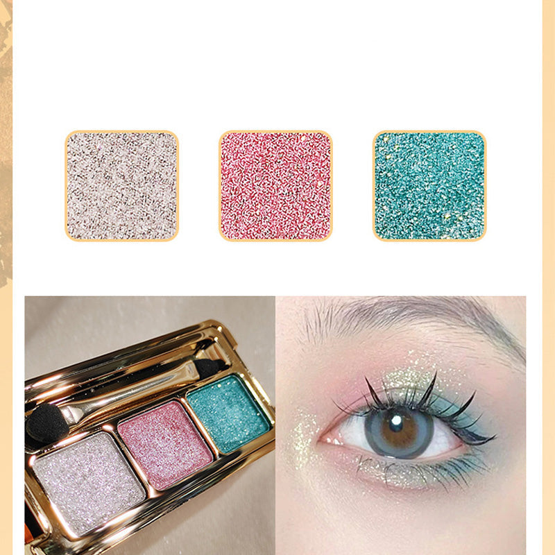 High-Shine Glitter Trio Eyeshadow Palette