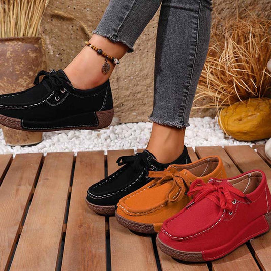 🔥 LAST DAY PROMOTION - 50%OFF 🔥Women's Casual Elevated Platform Lace-Up Loafers