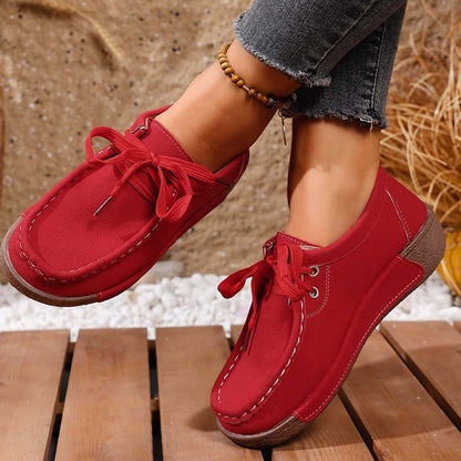 🔥 LAST DAY PROMOTION - 50%OFF 🔥Women's Casual Elevated Platform Lace-Up Loafers