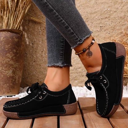 🔥 LAST DAY PROMOTION - 50%OFF 🔥Women's Casual Elevated Platform Lace-Up Loafers