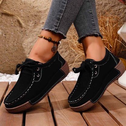 🔥 LAST DAY PROMOTION - 50%OFF 🔥Women's Casual Elevated Platform Lace-Up Loafers