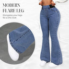 👖Calças de ganga largas de cintura alta e elásticas – Ligeiro efeito modelador na zona da barriga, tecido elástico e confortável. Corte largo que favorece a silhueta. Perfeitas para o dia a dia. 🌸✨