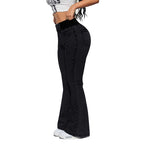👖Calças de ganga largas de cintura alta e elásticas – Ligeiro efeito modelador na zona da barriga, tecido elástico e confortável. Corte largo que favorece a silhueta. Perfeitas para o dia a dia. 🌸✨