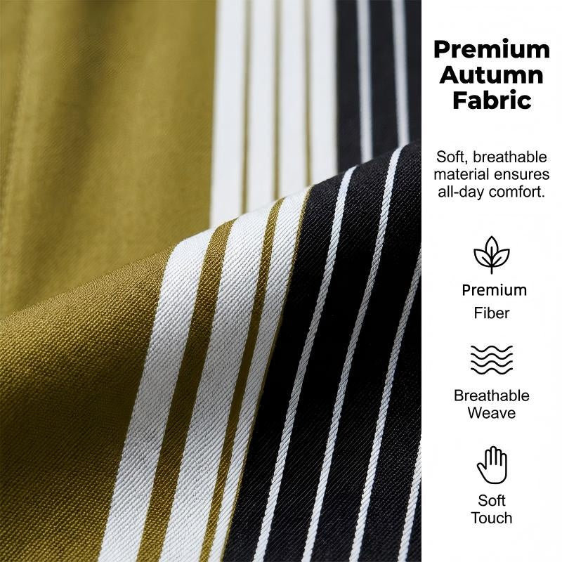 Conjunto de 2 peças para homem: camisa e calças às riscas