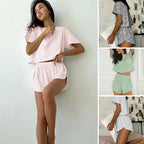 👚 Conjunto de roupa de estar em casa às riscas para mulher – Conforto máximo e estilo chique