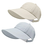 🧢  Chapéu de sol de aba larga para mulher – Proteção UV, tecido de secagem rápida e conforto respirável 🌊