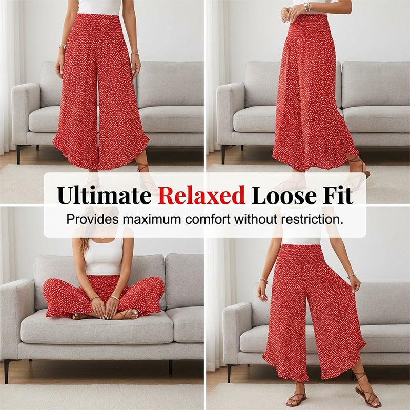 🔥 50 % de desconto hoje! Calças largas de cintura alta para mulher – Esbeletantes, confortáveis e elegantes