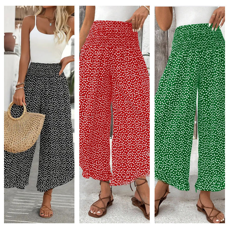 🔥 50 % de desconto hoje! Calças largas de cintura alta para mulher – Esbeletantes, confortáveis e elegantes