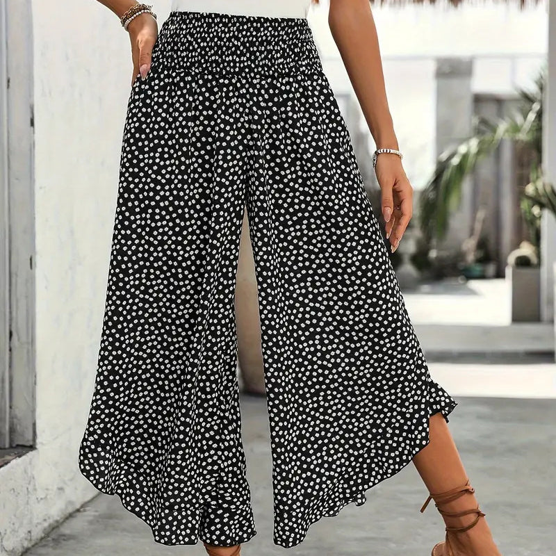 🔥 50 % de desconto hoje! Calças largas de cintura alta para mulher – Esbeletantes, confortáveis e elegantes