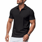 Camiseta masculina de manga curta com gola e secagem rápida