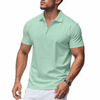 Camiseta masculina de manga curta com gola e secagem rápida